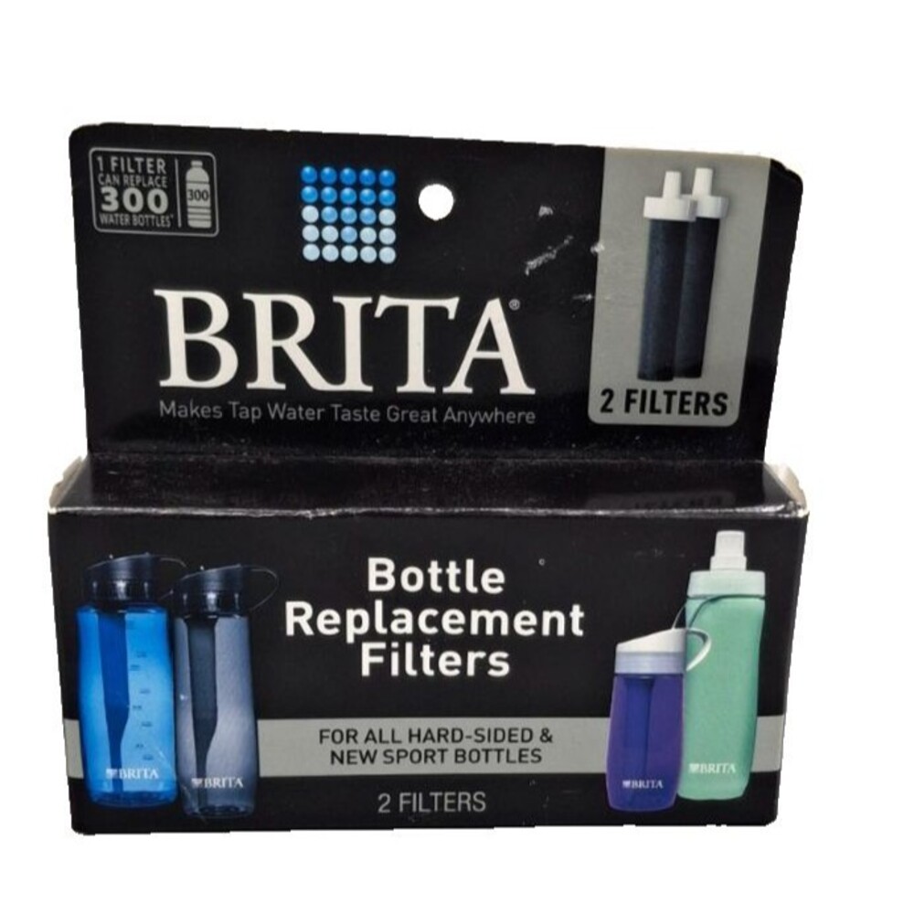 Brita Hard and Soft Water Bottle Replacement Filters 2 Count Pack New Sealed